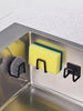 1/2pcs Stainless Steel No-Drill Sink Sponge Holder - Self-Adhesive Kitchen Drain Rack With Drainage Grille, Multi-Purpose Sponge & Soap Holder