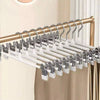 10/20pcs Non-Slip Pants/Clothes Hangers With Clips, Stainless Steel Rust-Proof Thickened Laundry Drying Racks For Home Use